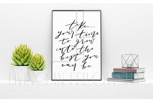 Handwritten Inspirational Quote Print